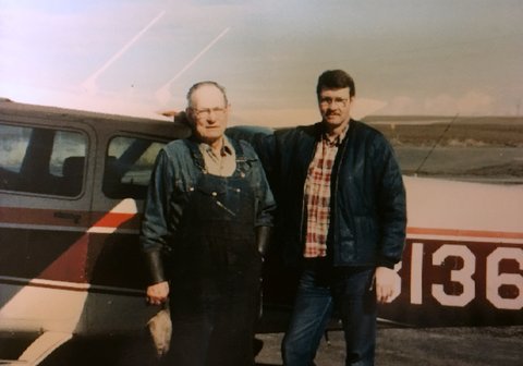 Weldon and David Barnes standing together