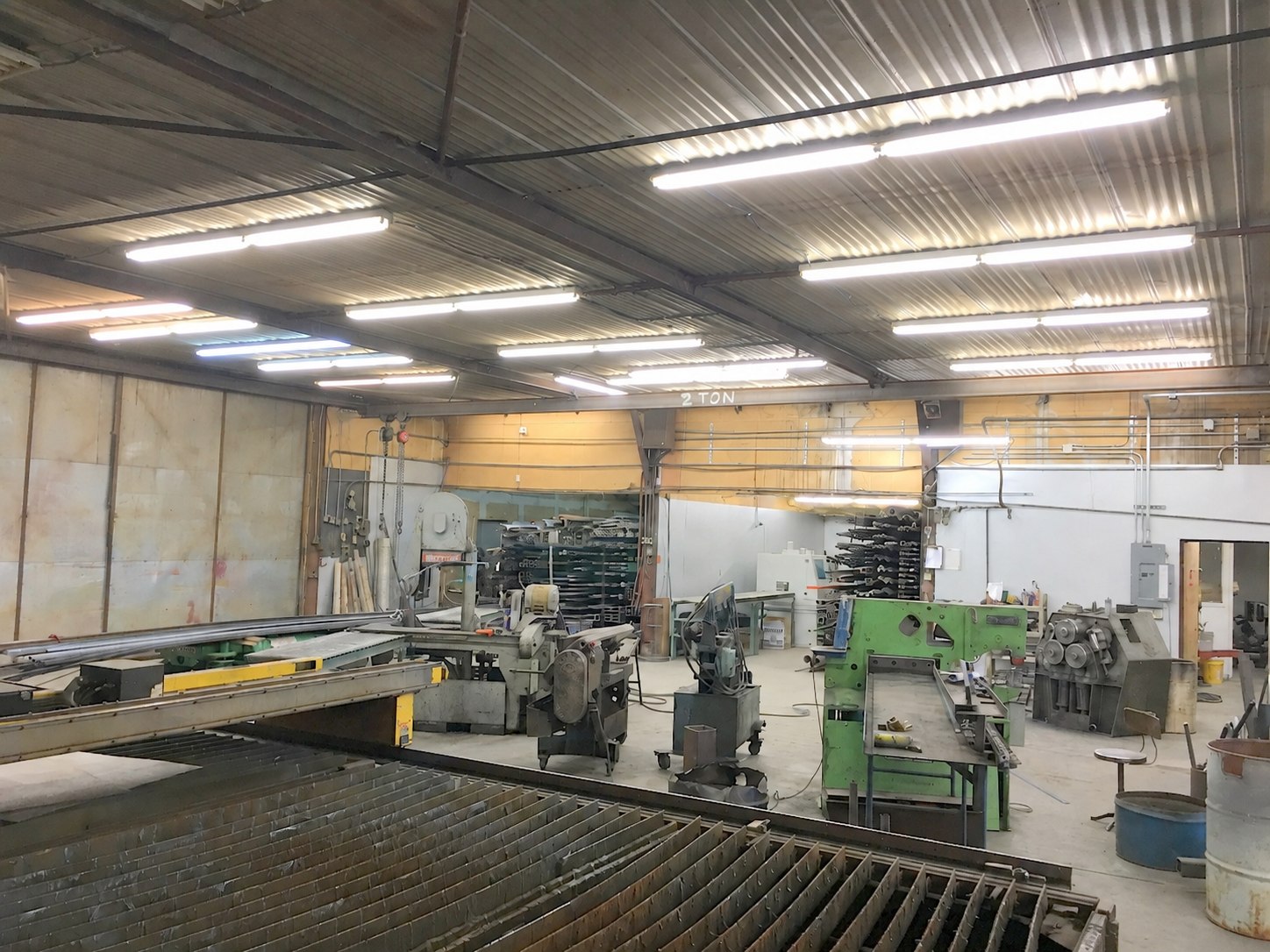 Material processing area inside Barnes Welding