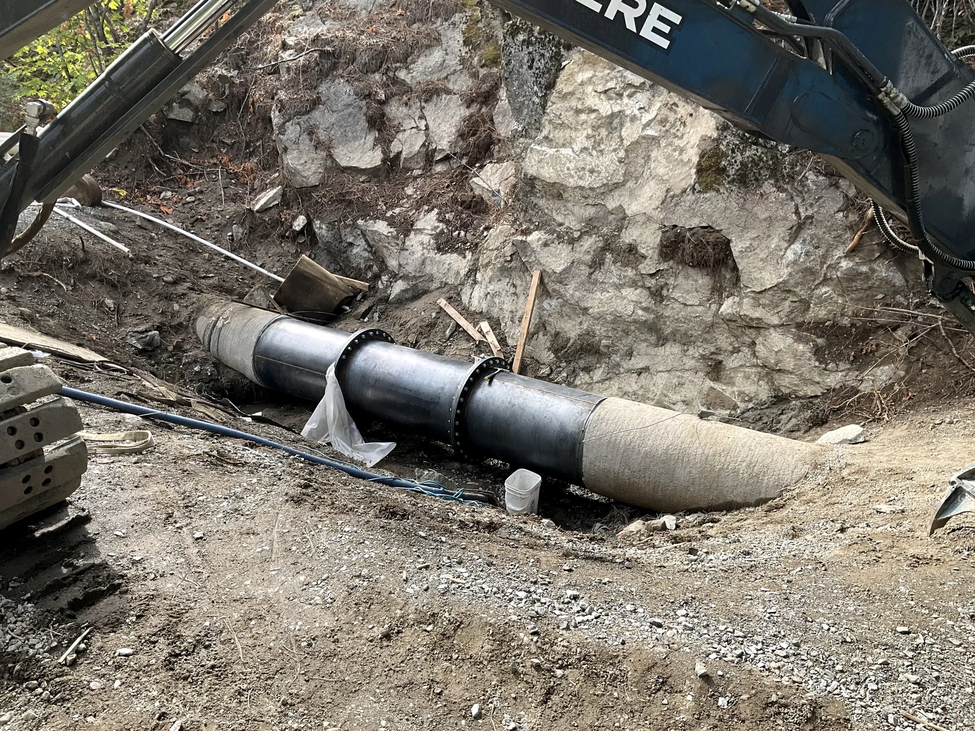 Custom fabricated fish-transfer pipe spools installed in an existing system