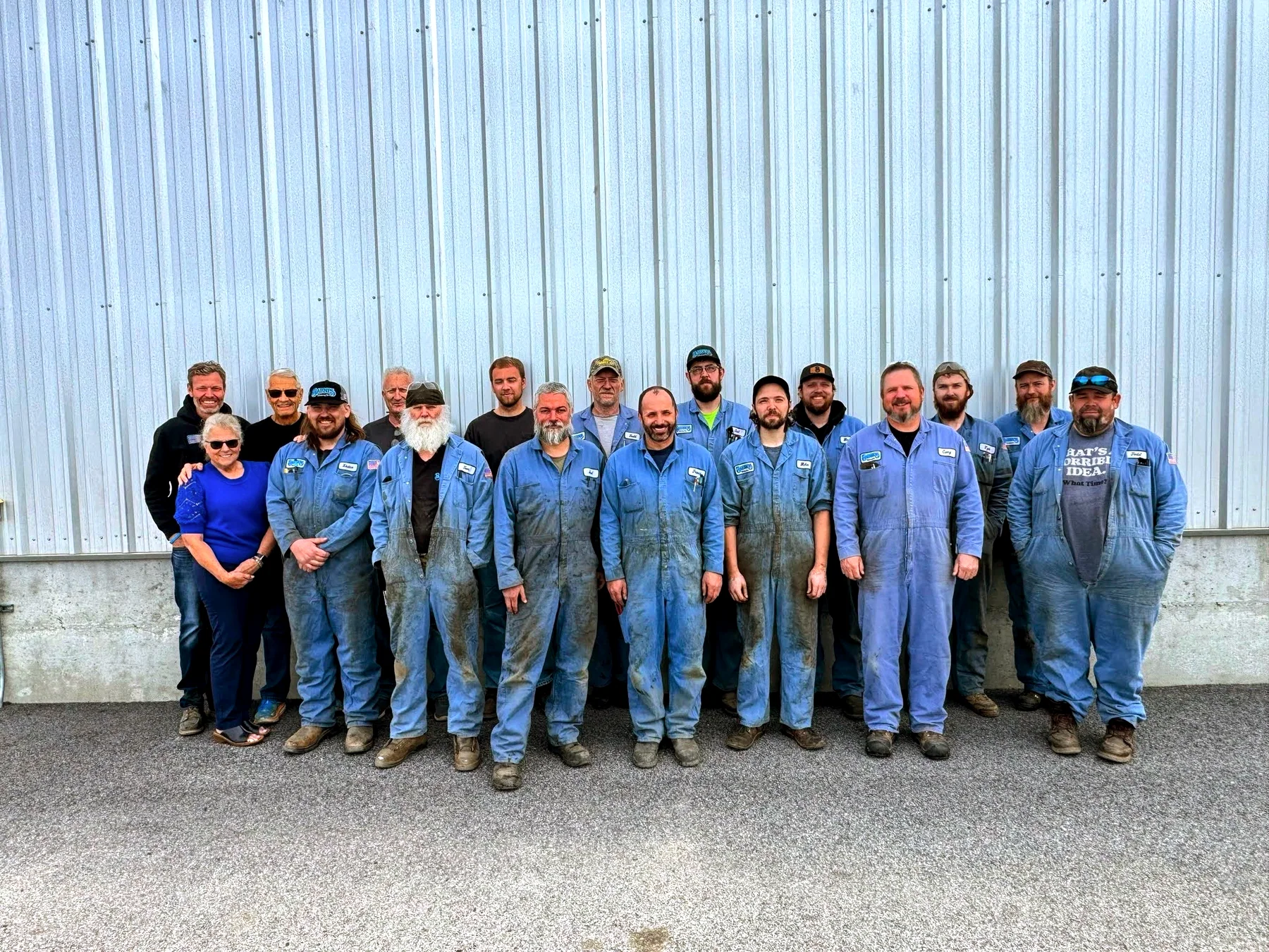 Barnes Welding team outside the Waterville shop