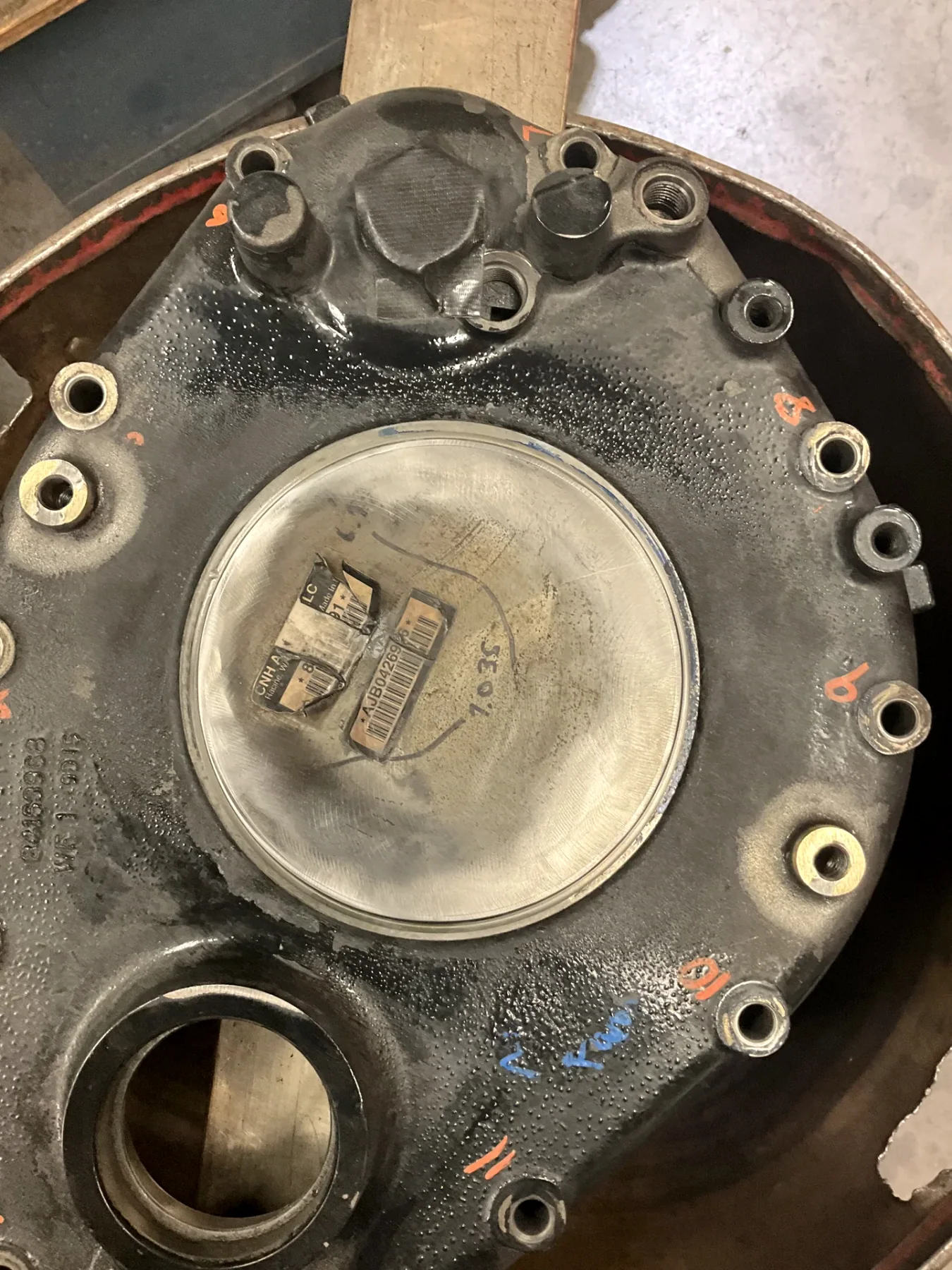 Machined feature in a large cast component at Barnes Welding