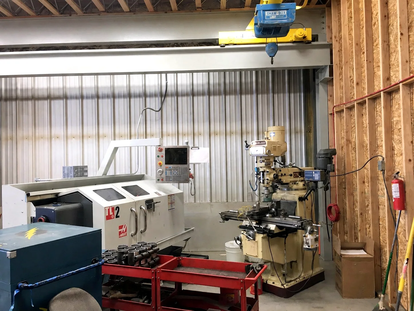 Barnes machine shop used for agricultural repair machining