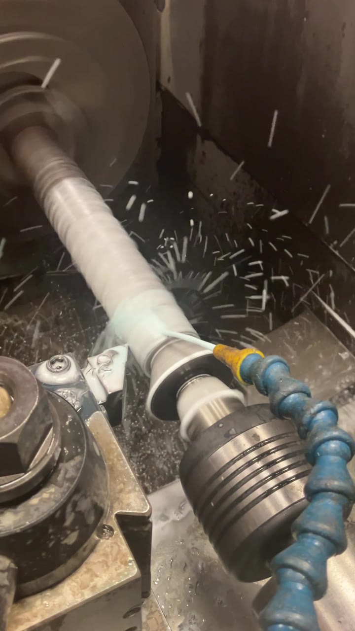 Metal chips forming during a Barnes machining operation